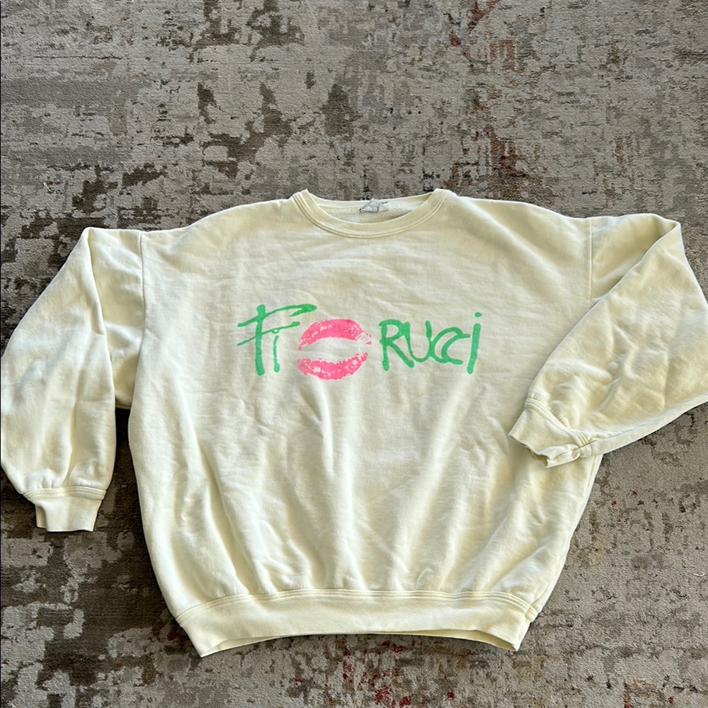 Vintage 1985 Fiorucci yellow sweatshirt